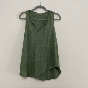 Athleta Green V-Neck Flowy Tank Top
